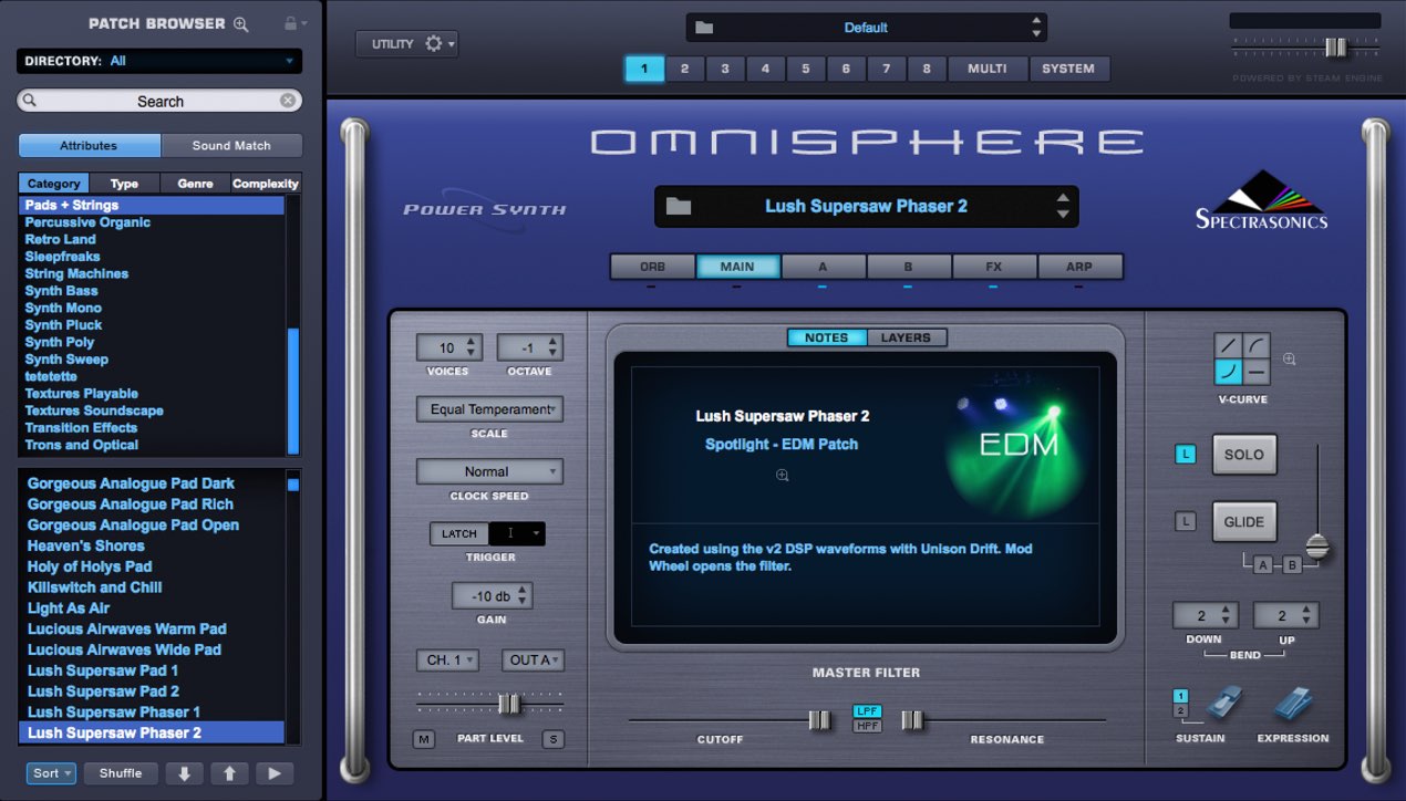 The Omnisphere 2 Patch Browser